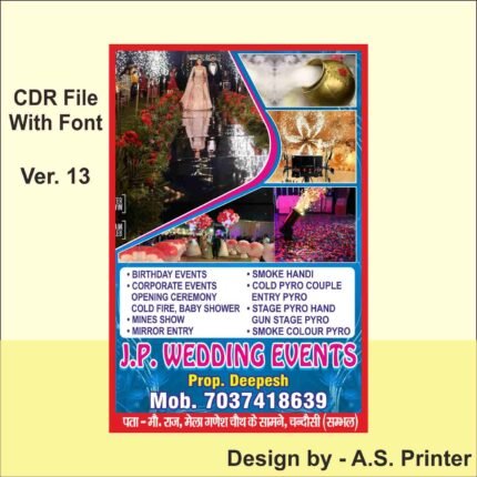Wedding Events Flex Banner Design CDR File