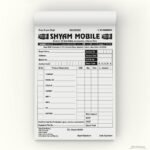 Mobile Shop INVOICE Bill Book Design CDR File
