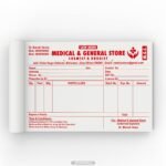 Medical Bill Book and General Store Invoice Design in Black and White CDR File