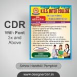 School Pamphlet Design Coaching Center Poster Template CDR file. Editable texts on poster with customizable color.