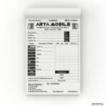 Mobile Shop Invoice Bill Book Design