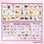 English Alphabet and Hindi Varnamala Chart  Design cdr file