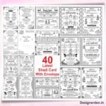 40 Latest Wedding Card Package Design cdr file