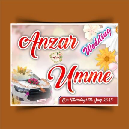 car poster design for muslim shadi