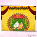 Haldi Ceremony Background Flex Design cdr file