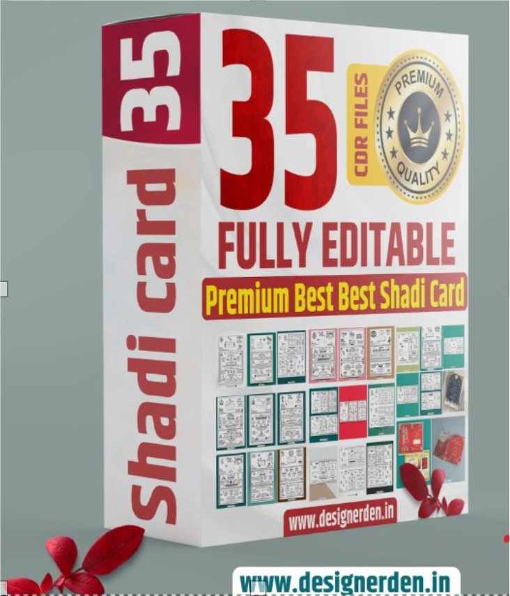 Shree ji site Thamnel 35 Premium Shadi Card Screen Printing Design Bundle Editable CDR File Collection - Image 1