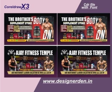 Gym Banner Design - Fitness and exercise promotional poster
