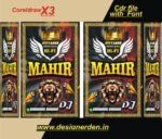 Dj gadi side banner cdr file with font - DJ Poster