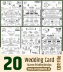 20+ Premium Wedding Card Screen Printing Design CDR Files