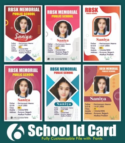Professional School Student ID Card Template