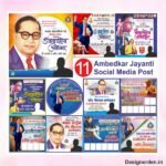 Ambedkar jayanti social media banner design package cdr file