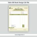 Tailor Bill Book Design Cdr File
