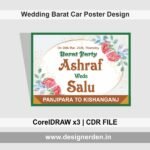Wedding Barat Car Poster Design