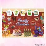 Canteen wall wallpaper flex design cdr file
