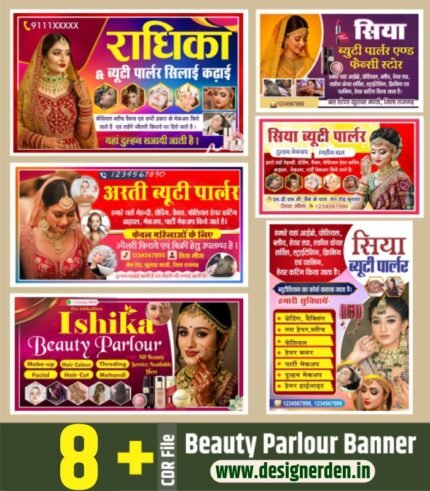 8 Beauty Parlour Banner Design CDR File