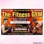 Fitness GYM flex banner design cdr file