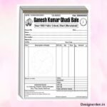 New watch shop bill book design cdr file